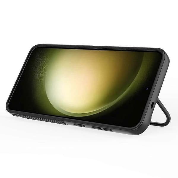 För Samsung Galaxy S25 Mobilskal, Kompatibelt med MagSafe PC-fäste Korrugerad Textur TPU Mobilskal (Vit)