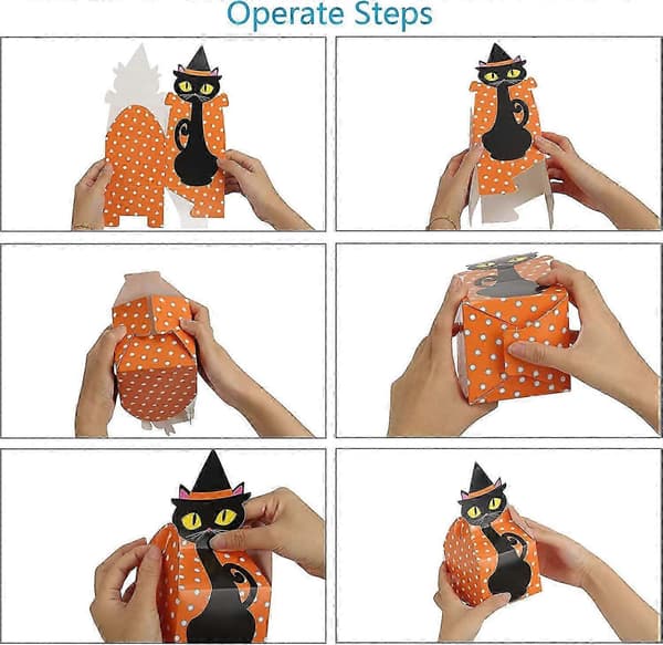24 Halloween Presentaskar med Häx- och Pumpadesign för Kalasgodis