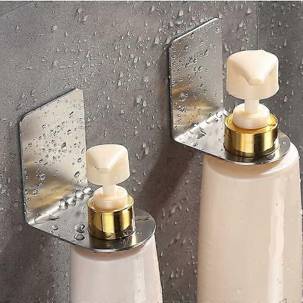 Vægmonteret sæbedispenserholder til sæbeflaske, håndpumpe, vægmontering til ophængning af shampoo-krukker, lotionhylde (1,3\", sølv)