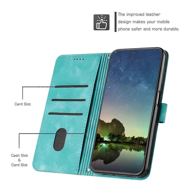 Fantasy Triangel Läder Telefonfodral med Långt Snöre för HMD Pulse Pro (Grön)