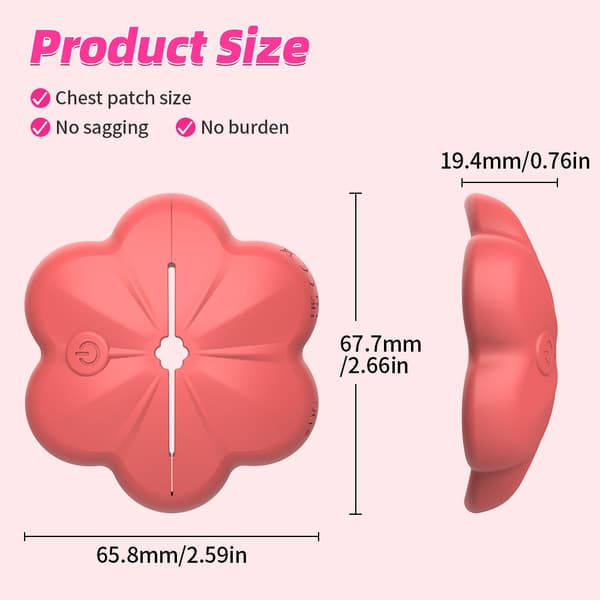 Nippelvibrator, silikon lett usynlig nippelleke, egnet for kvinnelige par (rosa)