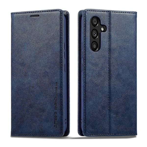 LC.IMEEKE til Samsung Galaxy S24 Mobiltelefon Etui Magnetisk RFID-blokerende Telefonpung Etui - Blå (Blå)