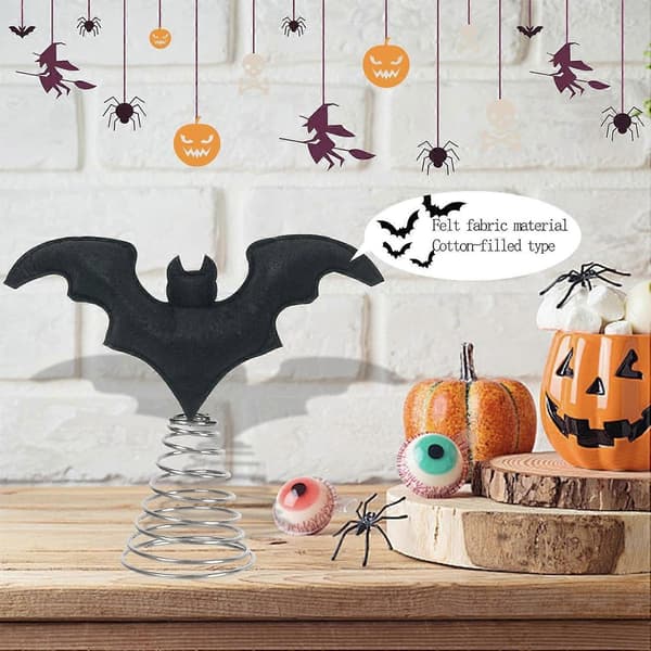 Halloween Trädtopp, Festlig Fladdermus Prydnad, Lättviktig Spöklik Design, Inomhus Utomhus Högtid 25x20cm