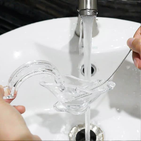 Set med 2 individuellt designade citronpressar, liten transparent fruktpress