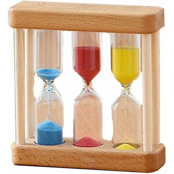 Sandtimer i tre 3 i 1 Timeglass Timer Mini Timeglass Klokke for Matlaging Tannpuss, Sand Timing Spill for Barn, Sand Timing Dekorasjon
