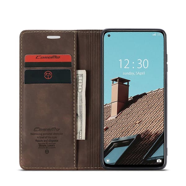 For Xiaomi 10T Lite 5G mobiltelefondeksel (brun)