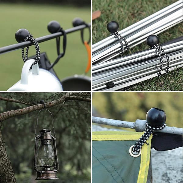 30 stk. Elastisk strammer med kule, elastisk, presenningsstrammer for banner, paviljong, camping, telt, gardinforlengelsessele