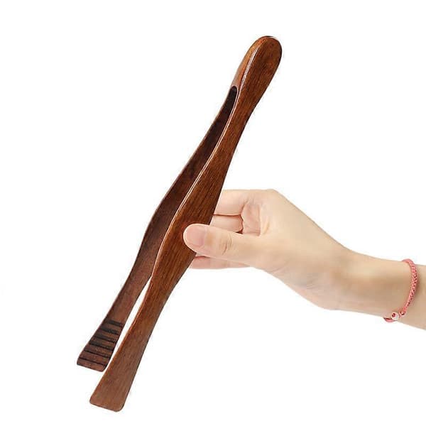 Matserveringstång i trä, buffétång, brödtång, multifunktionell serveringstång i trä, 1 st, 26,5 cm