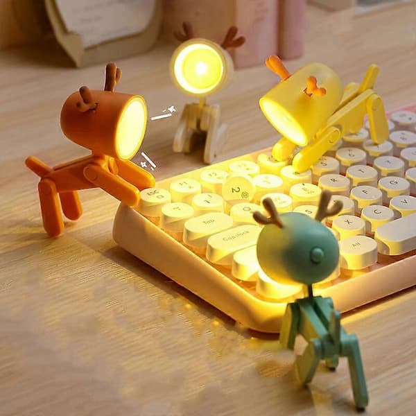Mini Nattlampe, Mini Skrivebordslampe, Søt LED Skrivebordslampe Nattlyserosa