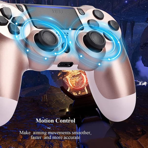 fro Trådløs controller til PS4, kompatibel med PlayStation PS4-konsoller/Steam-konsoller, nul latens Bluetooth. Silver