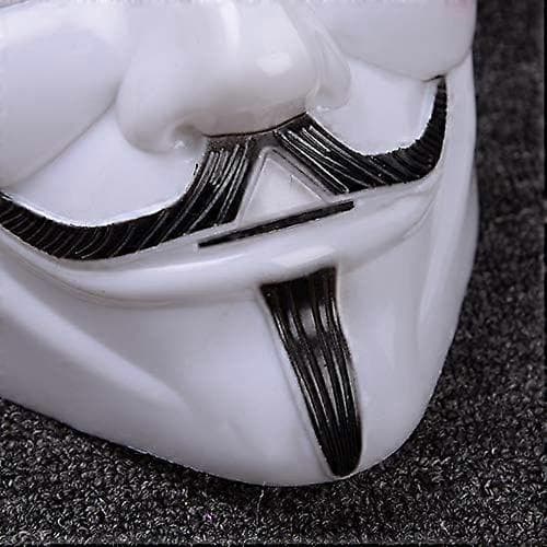 Guy Fawkes Maske - V for Vendetta Anonym Hacker Cosplay Party Maske Hvit)