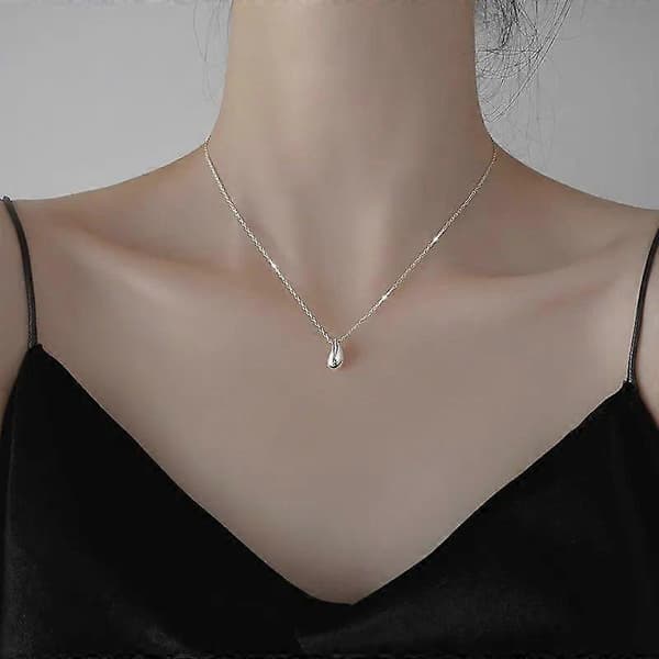 Elegant dråbeformet halskæde til kvinder, dråbeformede øreringe til kvinder, lagdelt halskæde, minimalistiske choker-halskæder