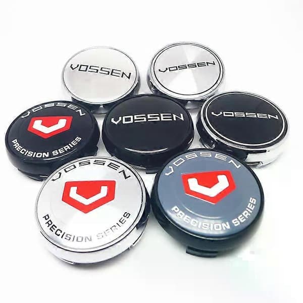4 stk. 65 mm 60 mm Vossen Nav Fælg Centerkapsel Egnet til TE37 Rays Hjulafdækning 56 mm Vossen Badge Emblem Mærkat Styling|Hjulcenterkapsler|（E）