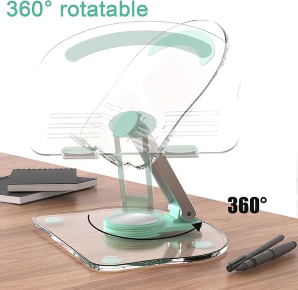 Laptopstativ 360 graders roterende base, 155*125mm, grønn