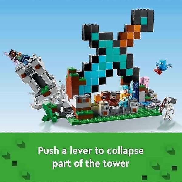 Minecraft Sword Outpost 21244 Byggset (med Crawler och Warrior Modeller) - UK Leksaker