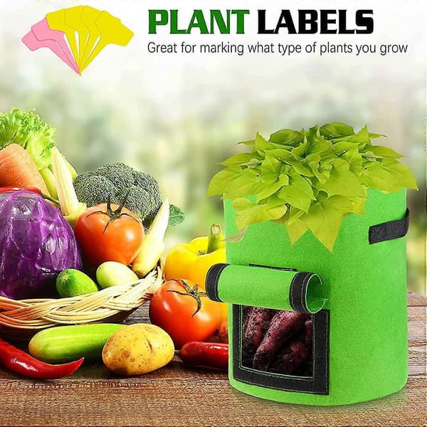 Plantpåse Gallons Växtodlingspåse, Andningsbara och Hållbara Krukor för Plantering av Potatis Morötter Tomater