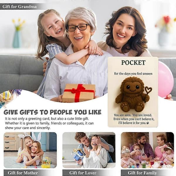 Lomme-Bigfoot - Lodden liten oppmuntrer omfavner positiv Bigfoot (A)