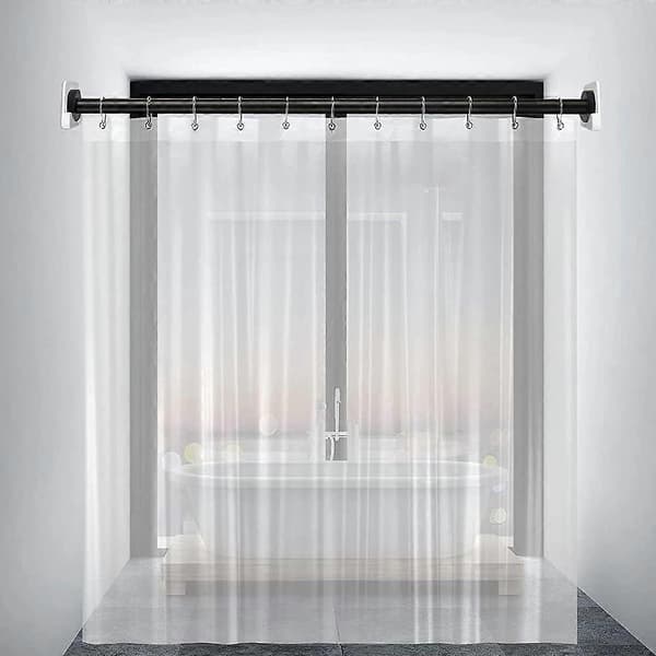 2 stk. selvklebende gardinstangholder gardinstangbase (hvit) 8 cm