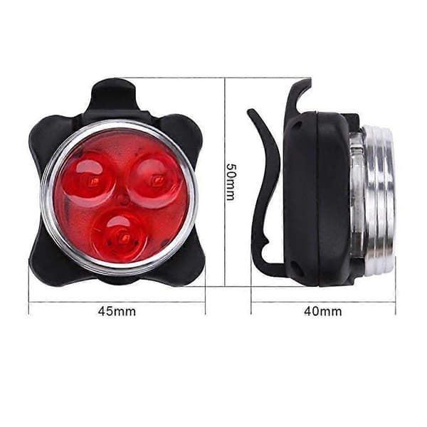 LED sykkellyssett, USB-oppladbart sykkellys, sykkellys, baklys