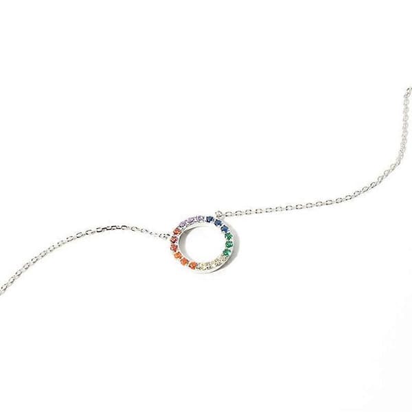 Dame Cubic Zirconia Regnbue Halskjede