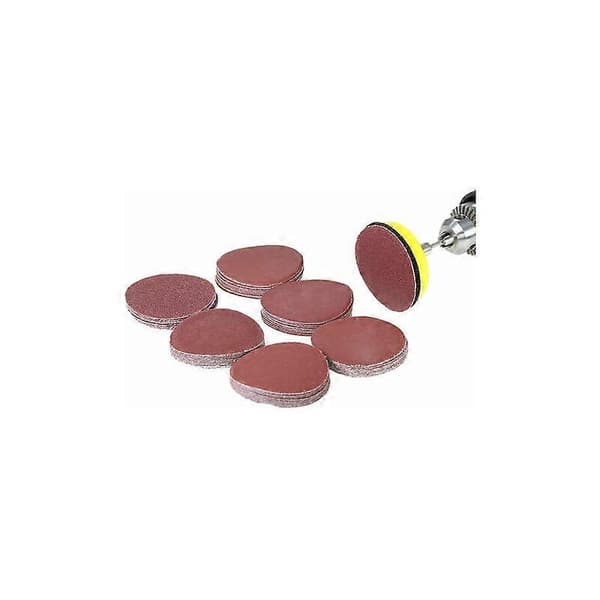 60 ark 50 mm slippapper med 50 mm poleringsdyna, roterande skiva