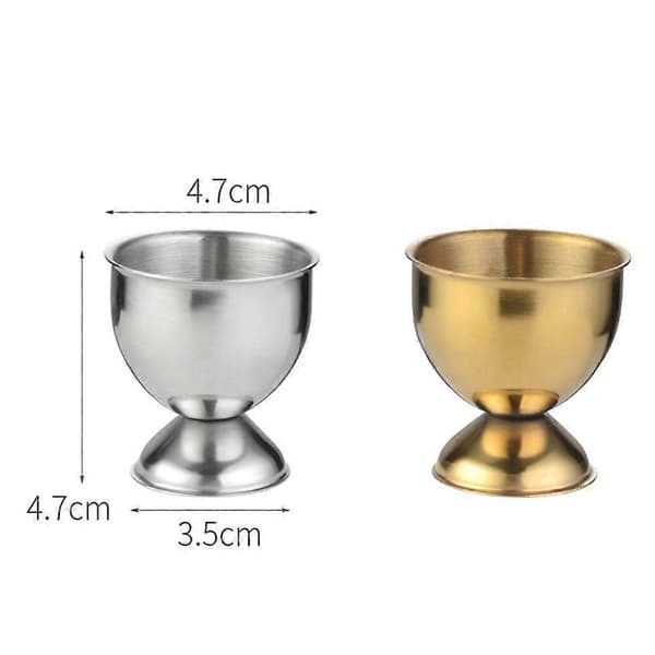 4 kpl Keittiövälineet Keittiötarvikkeet Keitetyt Munat Munatarjotin Munakupit Munateline, hopea, 4,7 * 4,7 * 4,7 cm