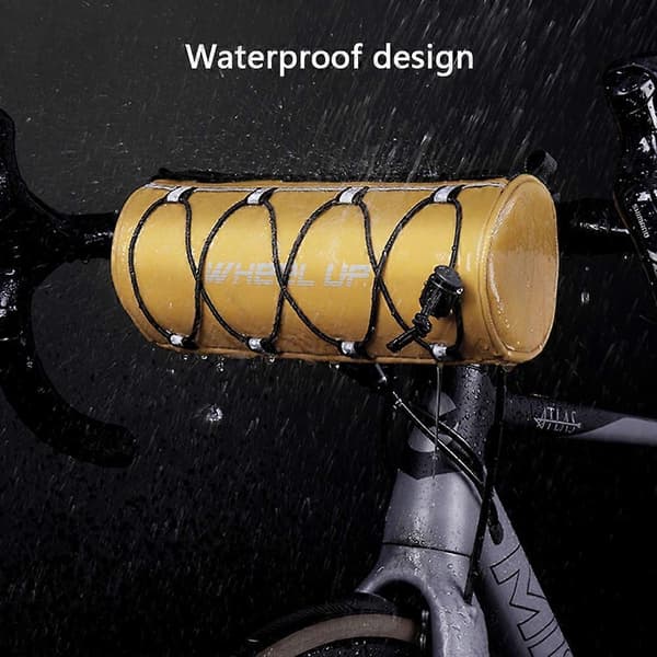 WHEEL UP D31 Cylindrisk 1.1L Cykelstyr Taske Cykel Frontrør Taske Cykeltaske - Sort (Sort)