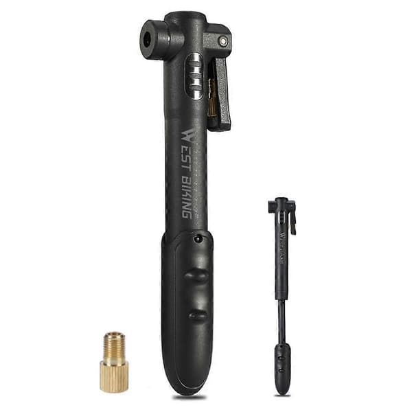 WEST BIKING YP0711182 Portabel 80PSI Cykeldäck Luftpump Mini Plast Cykelpump