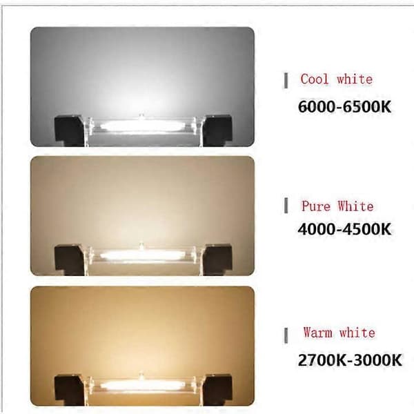 R7S LED - Lampe 20W - 2 stk - Kald hvit - 118MM - 360 - Dimbar