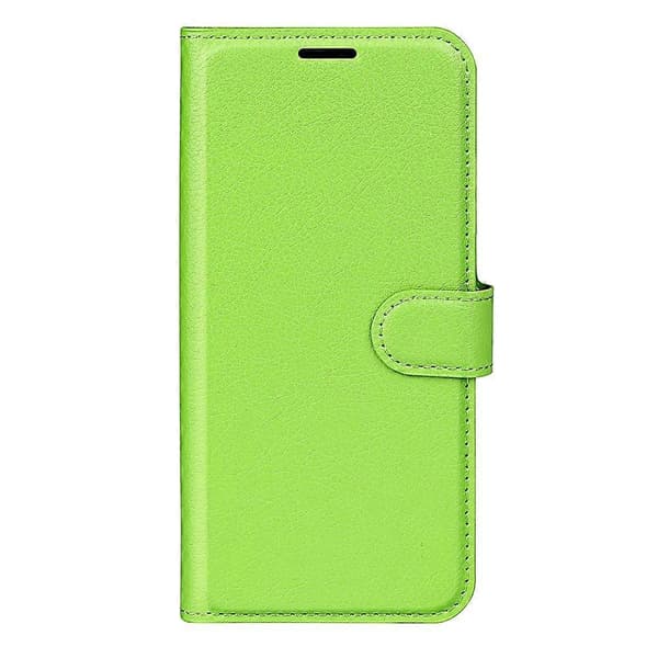 För iPhone 17 Air Skal Litchi Textur Stötsäkert Läder Plånboksfodral (Grön, Grön)