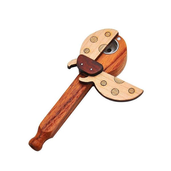 Nyckelpiga Formad Träpipa Träpipa Vridbart Lock, 105mm