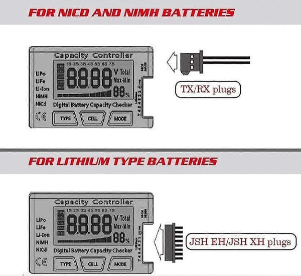 Digital Batterikapasitetstester, Batterikapasitetskontroll Spenningstester