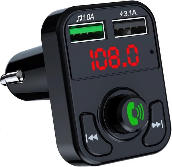Bil FM-sender Handsfree Bluetooth Bilsett MP3-spiller 3.1A Hurtiglading