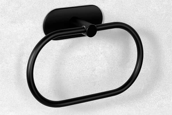 Håndklestativ uten boring - Holder (Rustfritt stål (Svart)) 20*13cm