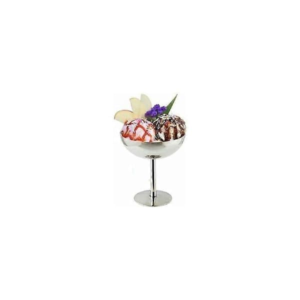 Desserttallerken til is, rustfrit stål, creme kop, salat, frugt budding (sølv, høj) 10*11cm
