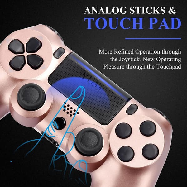 fro Trådløs controller til PS4, kompatibel med PlayStation PS4-konsoller/Steam-konsoller, nul latens Bluetooth. Light blue