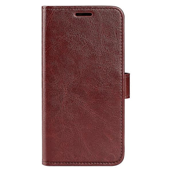 För HMD Skyline Plånboksfodral Crazy Horse Textur Ställ Läder Telefonfodral - Brun (Brun)