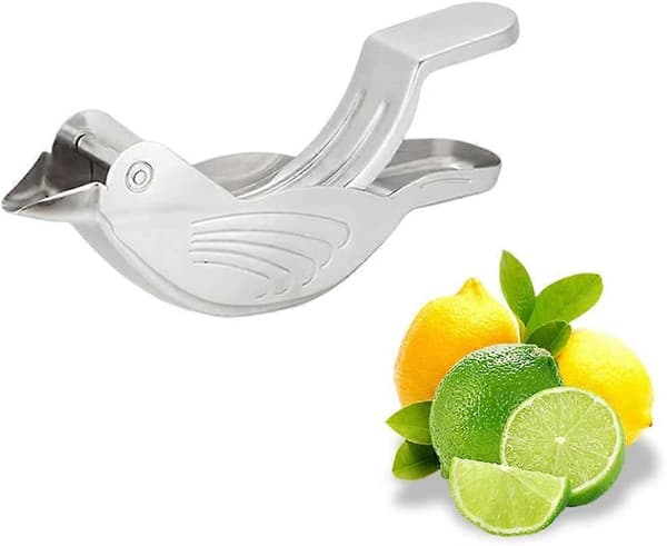 Manuel citronsaftpresser i rustfrit stål, citronskivepresser, fugleformet håndpresser, køkkenredskab