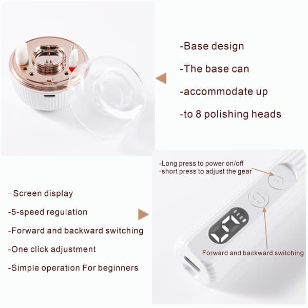 Bärbar nagellacksremover (vit)