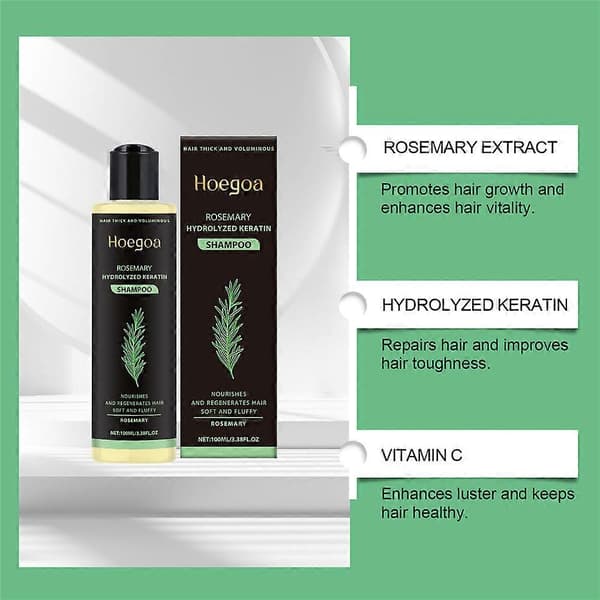 1-5x Tgideas Rosmarin Anti-Håravfall Schampo + Kaviar Hårmask Set, Främjar Hårväxt, Kontrollerar Olja & Mjäll (4 st)