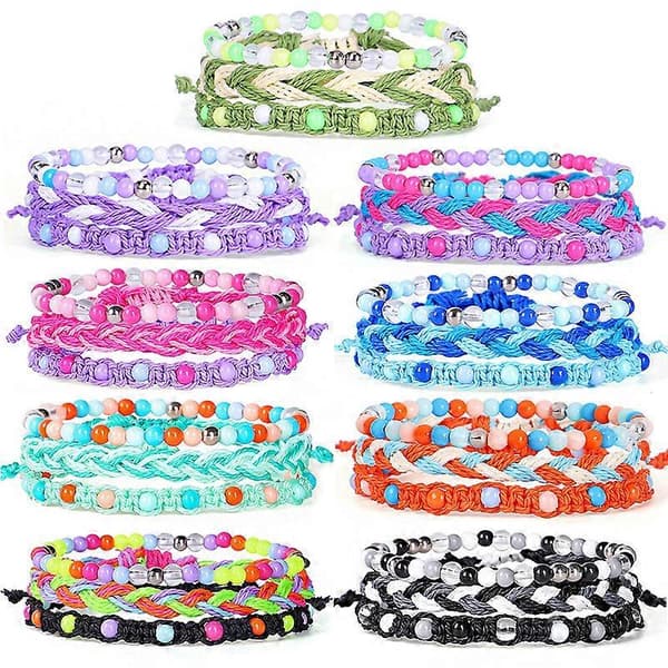 Håndvævede voks tråd plastik armbånd til små piger