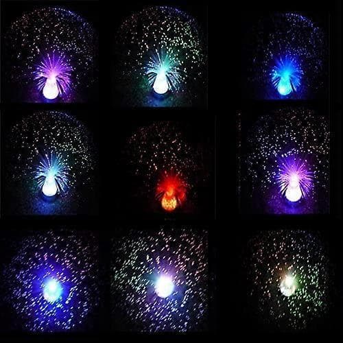 Fiberglass Stemningslampe med Misfargede Krystaller, Base