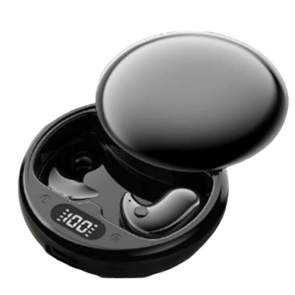 Bluetooth 5.3 Sovhörlurar Osynliga Minihörlurar LED-display Vattentäta Trådlösa Headset (Vit)