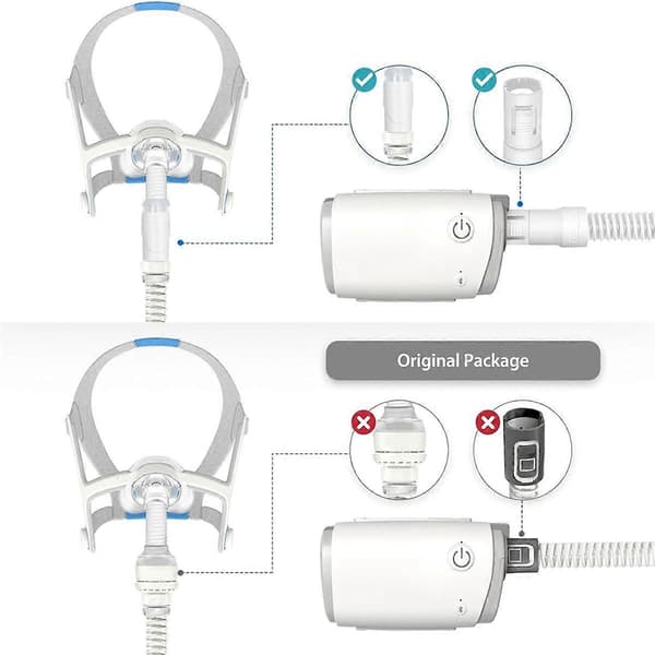 2-pak adaptere til AirMini-maskine, kompatibel med 15 mm &amp; 22 mm slangediameter
