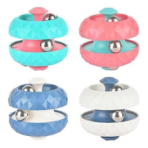 2026 ny 4 stk. roterende terningperle-orbitkugle labyrintkugle Fidget håndspinner sensorisk legetøj angstlindring og stresslindring fingerspidsgyro legetøj, 5,6*5*5 cm