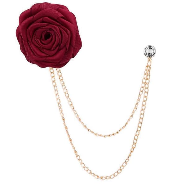 Brudgom Bryllup Brosjer Rose Kunst Blomst Slag Pin Brosje for Rødvin