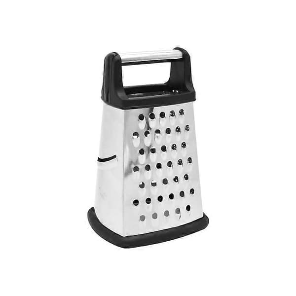 Amazon Basics 4-sidig rivjern i rustfritt stål med oppbevaringsrom, 13*10,8*19,5 cm