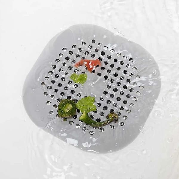 4 st Silikonavloppsskydd, Grå och vit diskbänksil 14cm