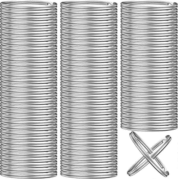 100 stk Nøkkelringer i Bulk, Split Nøkkelringer, Nøkkelring og Håndverk, 1,8 * 25 mm