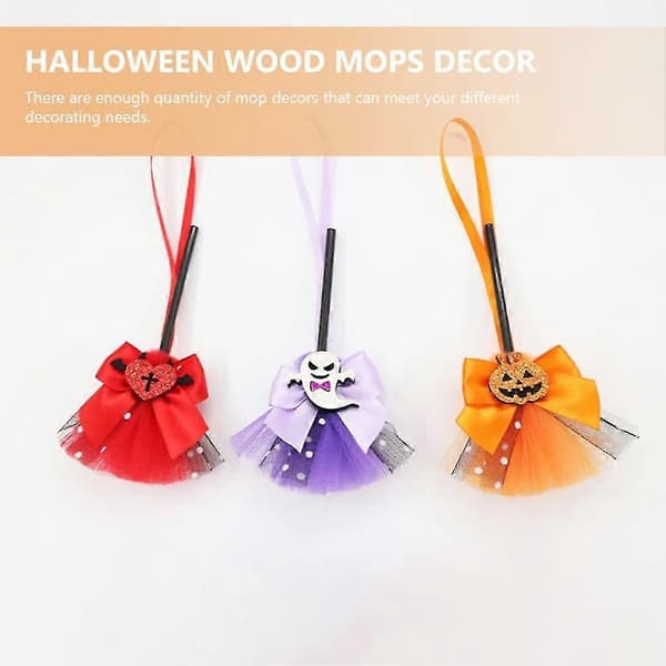 Halloween Kost Ornament Halloween Tre Hengende Kost Dukkehus 3 stk. lilla